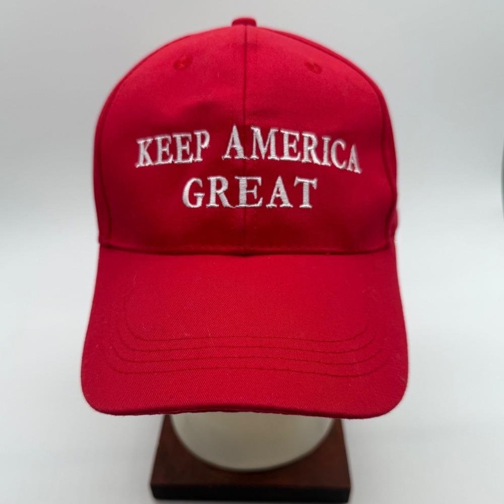 Keep America Great Hat Red Embroidered MAGA Cap American Flag Adjustable‎